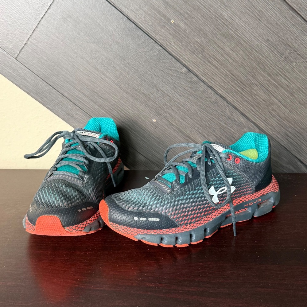 Under Armour HOVR Infinite Kids Running Shoes Gray Coral 6Y Athletic Unisex